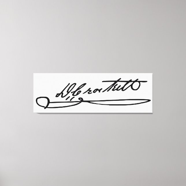 Signature-Autograph of Davy Crockett Leinwanddruck (Vorderseite)