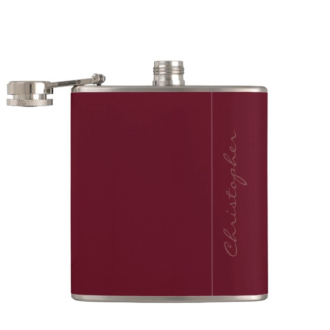 Signature Autumn Burgundy Flachmann (Geöffnet)