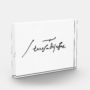 Signature by St. Theresa of Avila Heilige Theresa Fotoblock