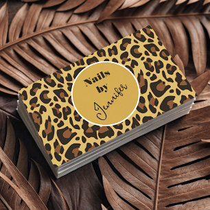 Signature Classic Leopard Print Rockabilly Muster Visitenkarte