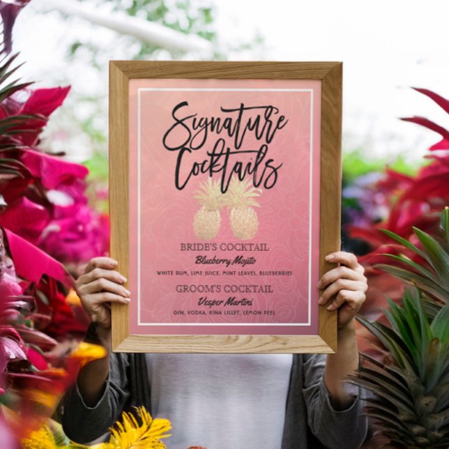 Signature Cocktail Drink Menü Hochzeitsdekor Poste Poster (Von Creator hochgeladen)