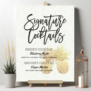 Signature Cocktail Drink Menü Hochzeitsdekor Signa Poster