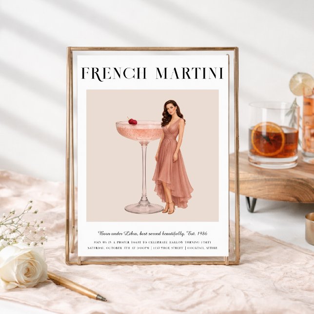 Signature Cocktail | Libra Zodiac Birthday Einladung (Von Creator hochgeladen)