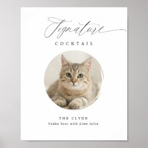 Signature Cocktail Signature Pet Foto Elegante Hoc Poster