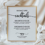 Signature-Cocktails Elegantes Script-Hochzeitssymb Poster<br><div class="desc">Diese atemberaubende Hochzeitssuite mit Kalligrafie besticht durch ein modernes, kühnes und zeitloses Design. Unsere umfangreiche Kollektion bietet alles, was Sie brauchen, um eine stimmige und schicke Atmosphäre zu schaffen. Dazu zählen passende Menükarten, personalisierte Servietten, markante Schilder, Favoriten und vieles mehr. Zögern Sie nicht, sich über den Chat personalisiert zu beraten...</div>