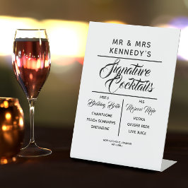 Signature-Cocktails Hochzeitsgetränke - Schild