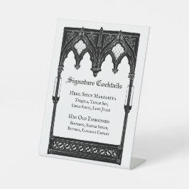 Signature Cocktails Pedestal Sign Sockelschild