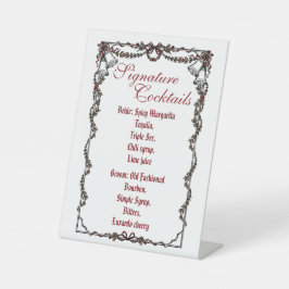 Signature Cocktails Pedestal Sign Sockelschild