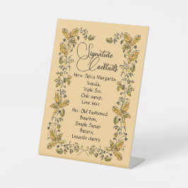 Signature-Cocktails-Podium-Schild Sockelschild