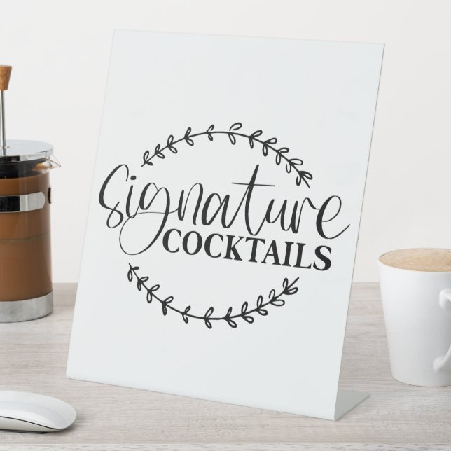 Signature Cocktails Schild (In Situ)