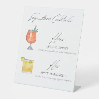 Signature Cocktails: Spicy Marg & Aperol Spritz Sockelschild