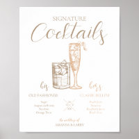 Signature Cocktails Zeichen für neutrale Farbe