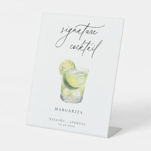 Signature-Cocktailschild Sockelschild