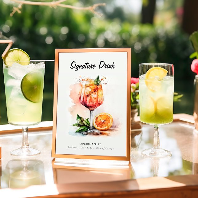 Signature Drink Aperol Spritz Brautparty Poster (Von Creator hochgeladen)