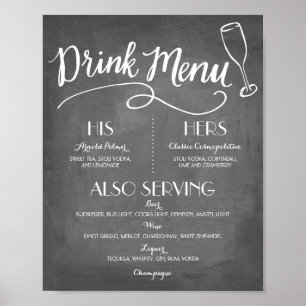 Signature Drink Menu   Hochzeitsdekor Poster
