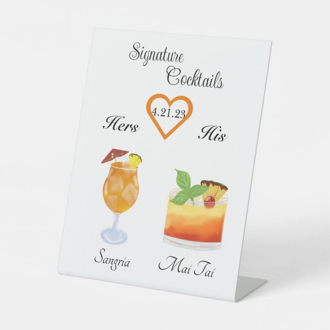 Signature Drink Sign Sockelschild (Vorderseite)