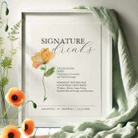 Signature Drinks 8x10 Blumenzettel