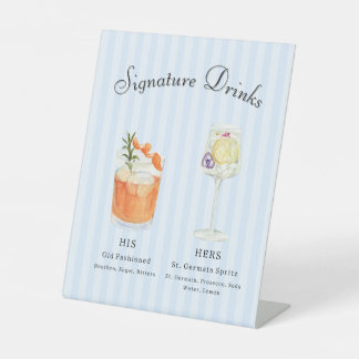 Signature Drinks Cocktails Sockelschild