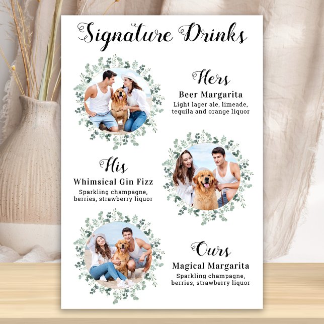 Signature Drinks Elegante Haustiere Hochzeit 3 Fot Poster (Von Creator hochgeladen)