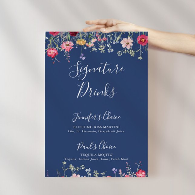 Signature Drinks für Boho Multicolor-Wildblume Poster (Von Creator hochgeladen)