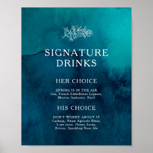 Signature Drinks für die Wasserfarbe des Moody-Mee Poster