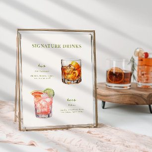 Signature Drinks Hochzeitcocktails Poster