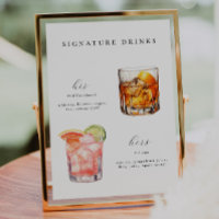 Signature Drinks Hochzeitcocktails Poster