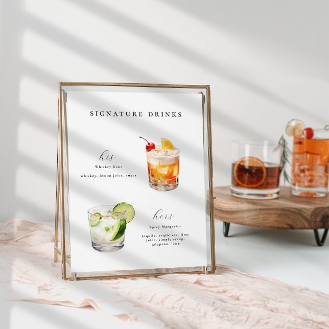 Signature Drinks Hochzeitcocktails Poster (Von Creator hochgeladen)