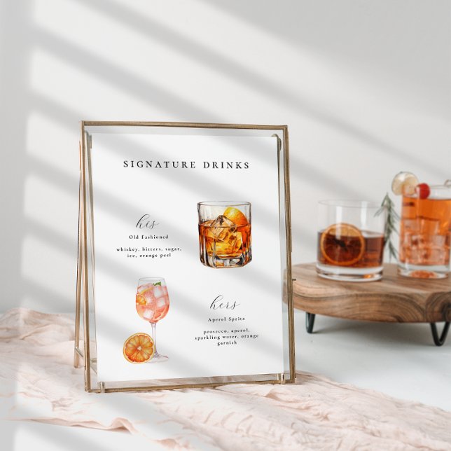 Signature Drinks Hochzeitcocktails Poster (Von Creator hochgeladen)
