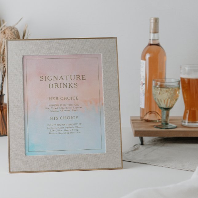 Signature Drinks im sommerlichen Sonnenuntergang Poster (Von Creator hochgeladen)