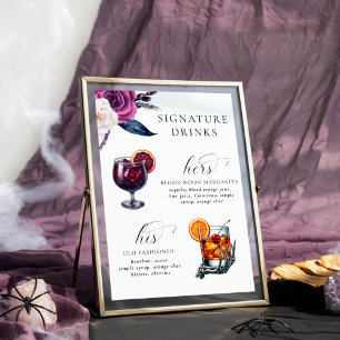 Signature Drinks Lila und Schwarz bis in den Tod Poster