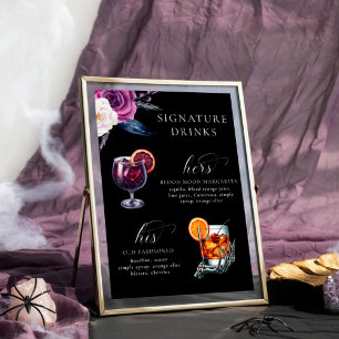 Signature Drinks Lila und Schwarz bis in den Tod Poster