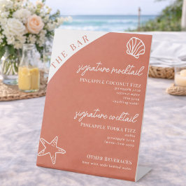 Signature Drinks Menu Editable Beach Bar Template Sockelschild