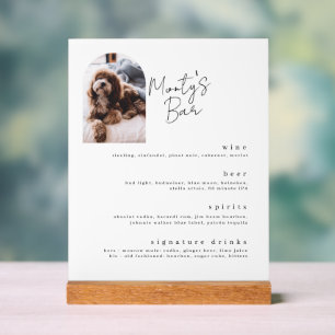 Signature Drinks Pet Bar Menu Akryllische Untersch Acrylschild