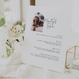 Signature Drinks Pet Bar Menu Pedestal Zeichen Sockelschild