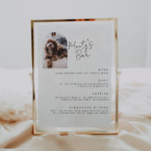 Signature Drinks Pet Bar Menu