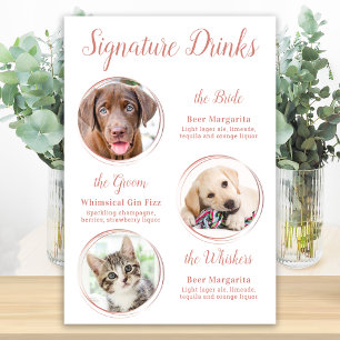 Signature Drinks Rose Gold Pet Hochzeit 3 Fotos Poster