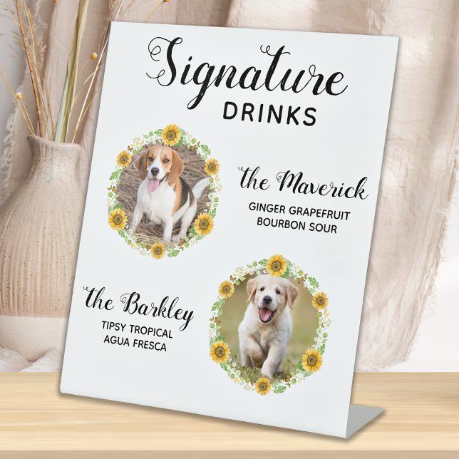 Signature Drinks Sonnenblumen Haustier Hochzeit Fo Sockelschild (Von Creator hochgeladen)