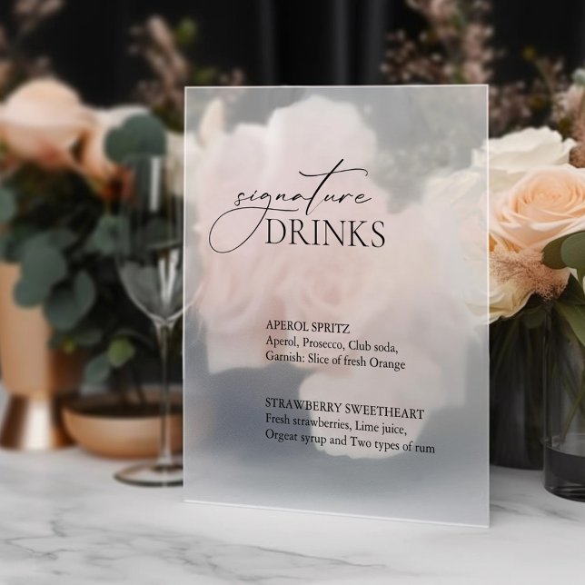 Signature Drinks Wedding Bar Decal Signature Fensteraufkleber (Von Creator hochgeladen)