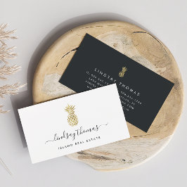 Signature Imitate Gold Ananas Visitenkarte