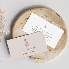 Signature Imitate Rose Gold Ananas Visitenkarte