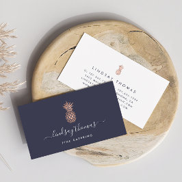 Signature Imitate Rose Gold Ananas Visitenkarte