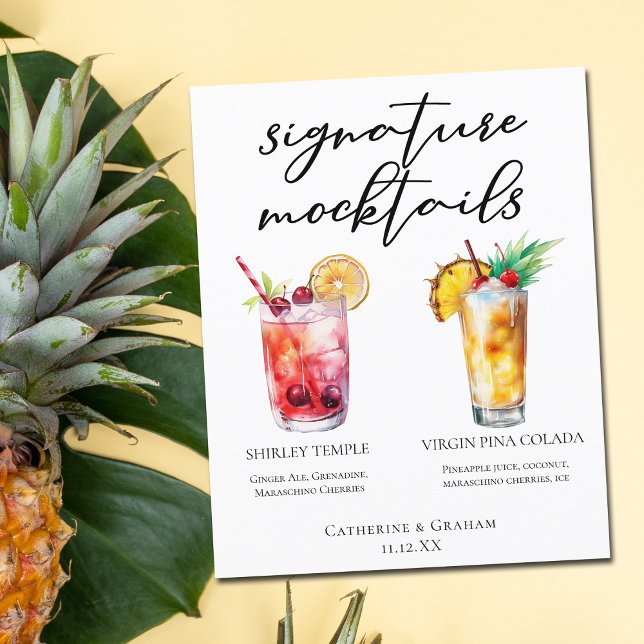 Signature Mocktail Shirley Temple Piña Colada Menü (Von Creator hochgeladen)
