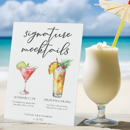 Signature Mocktails Cranberry Süsse Piña Colada Sockelschild
