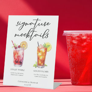 Signature Mocktails Shirley Temple Arnold Palmer Sockelschild