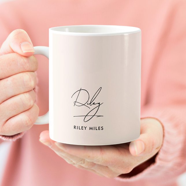 Signature Monogram Moderne Elegant Classic Kaffeetasse (Von Creator hochgeladen)