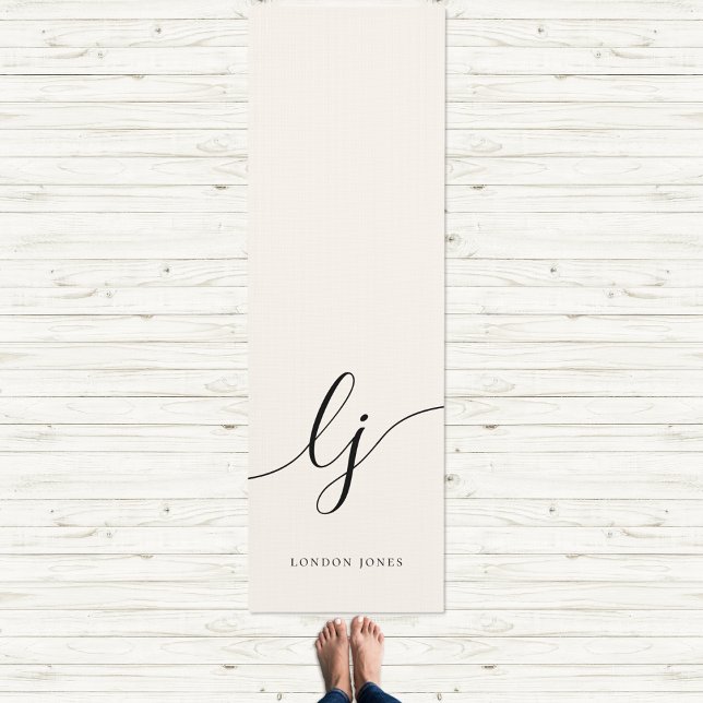 Signature Name Einfache minimale Kalligrafie Skrip Yogamatte (Von Creator hochgeladen)