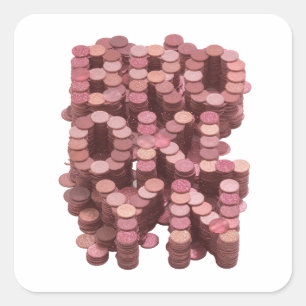 Signature Pink Abstract Craft Aufkleber