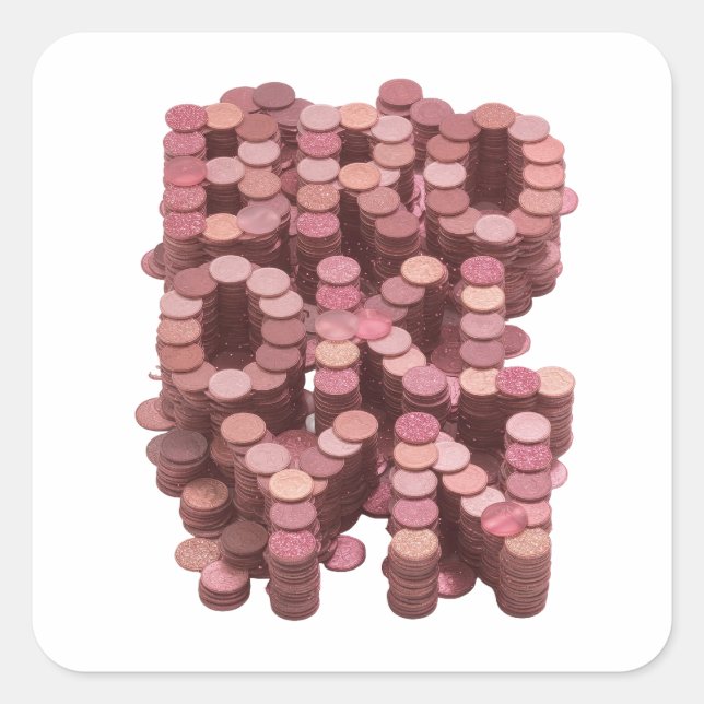 Signature Pink Abstract Craft Aufkleber (Vorderseite)