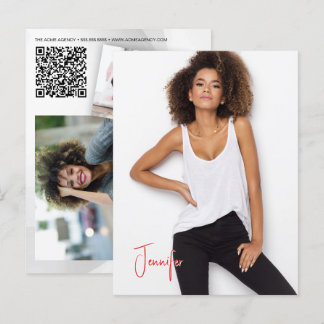 Signature Postcard QR Code Schauspieler Modell Pro Postkarte